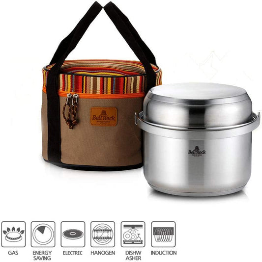 BELLROCK Stainless Steel Camping Cookware Set